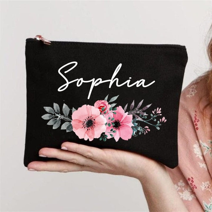 Trousse de toilette Fille Personnalisée A / Noir