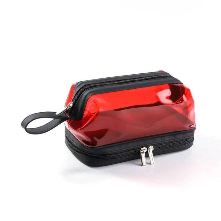 Trousse de toilette Homme Transparente Rouge