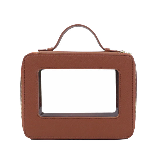 Trousse de toilette - Maquillage Pochette Zippée Transparente marron / 21X6X16CM