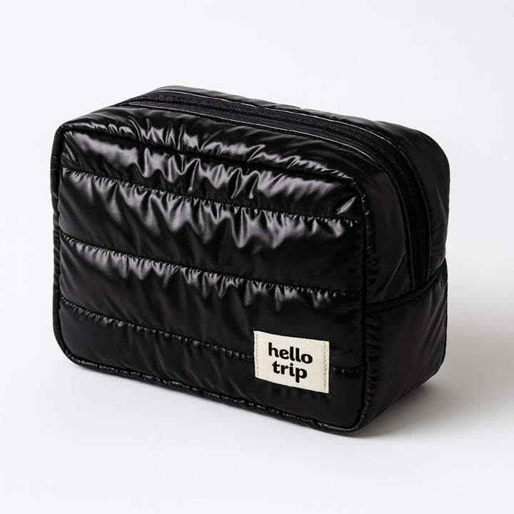 Trousse de toilette Matelassée Femme - Puffer, noir