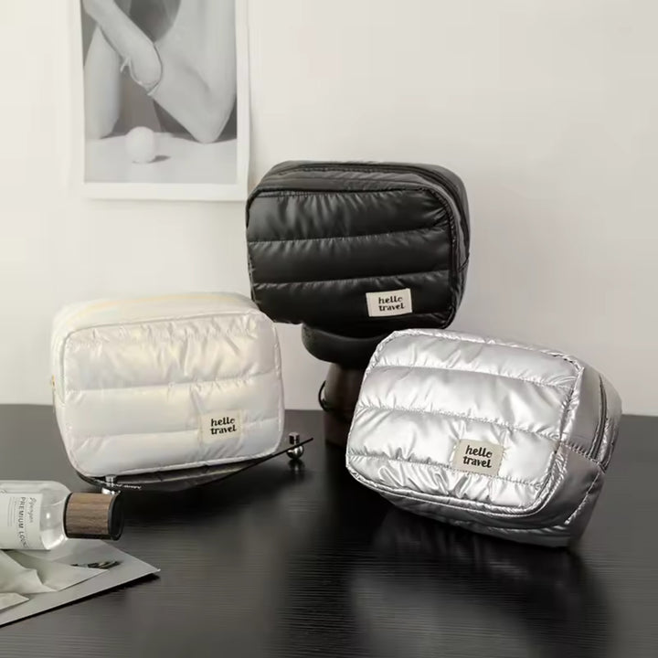 Trousse de toilette Matelassée Femme - Puffer, disponible en 3 coloris