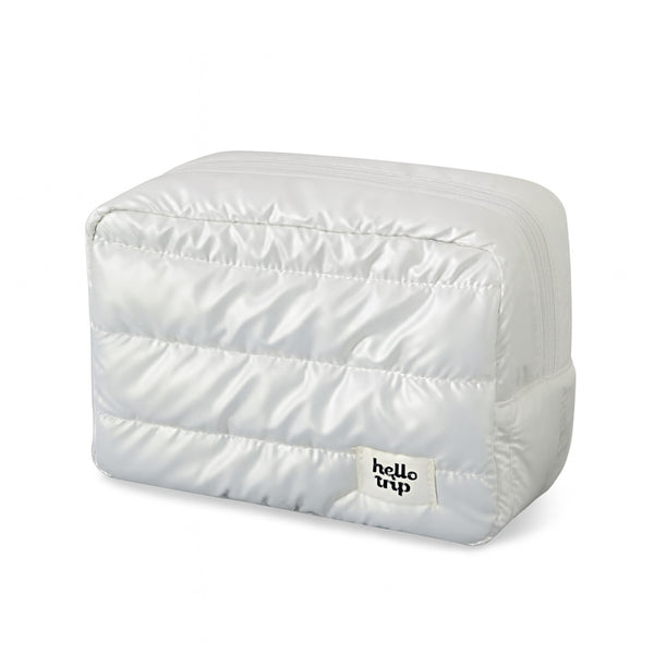 Trousse de toilette Matelassée Femme - Puffer, blanc