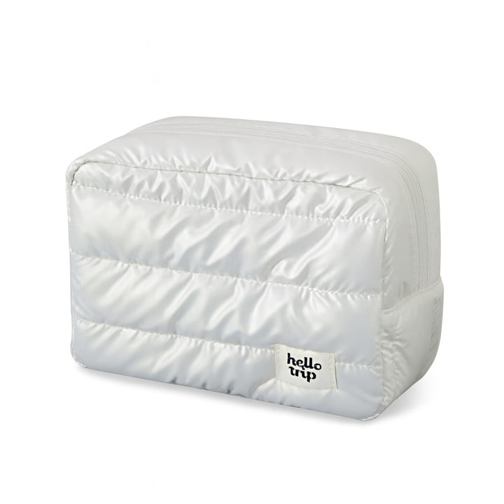 Trousse de toilette Matelassée Femme - Puffer, blanc