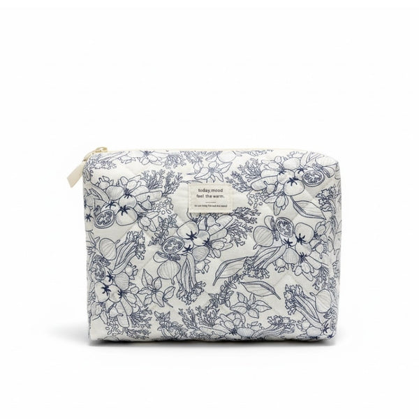 Grande trousse de toilette Motifs Fruits et Légumes Today Mood en tissu matelassé