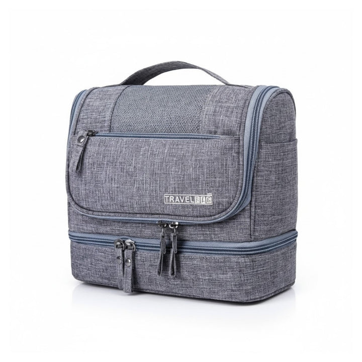 Trousse de toilette Suspendue Homme coloris gris avec plusieurs compartiments