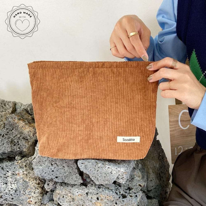 Trousse de toilette Velours Marron