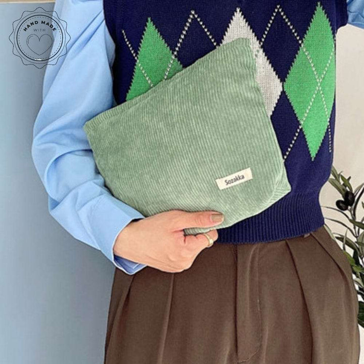 Trousse de toilette Velours Vert