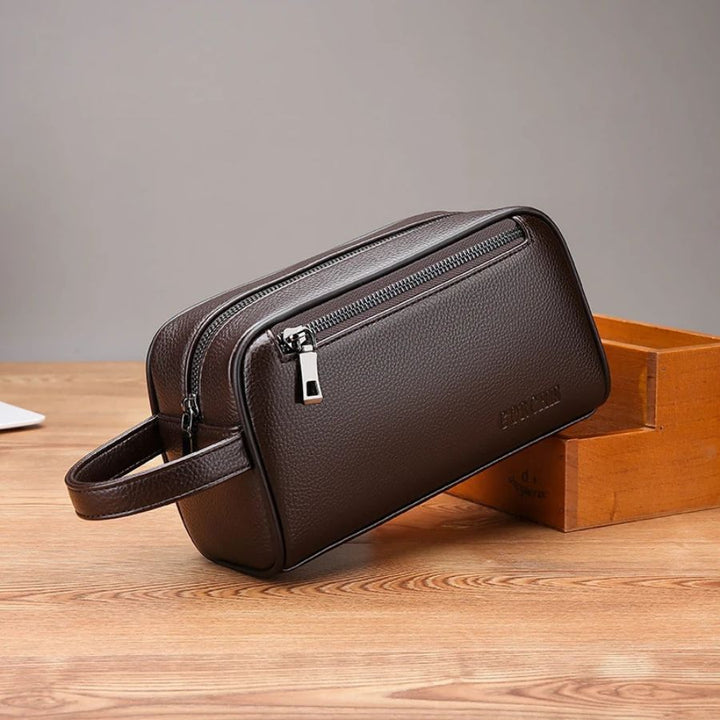 TTFFWW Sac À Main De Cuir Homme Sac De Poignet Zippée Pochette TTFFWW Sac À Main De Cuir Homme Sac De Poignet Zippée Pochette