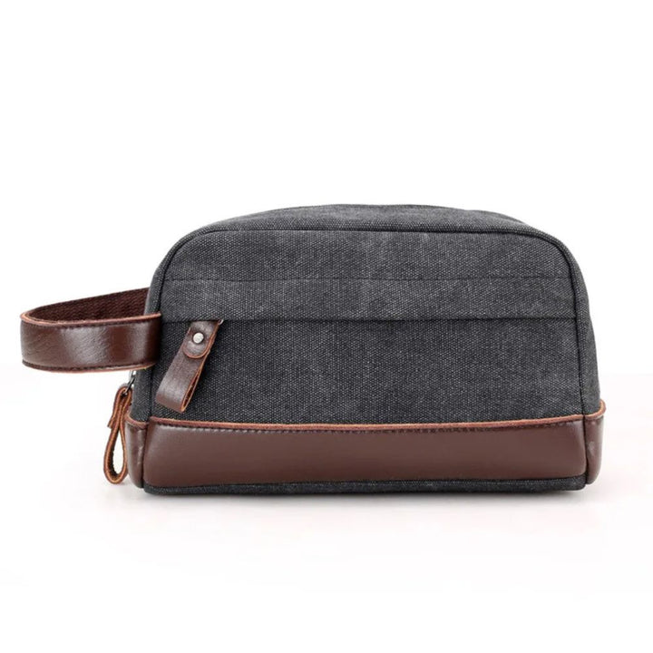 Trousse en Simili Cuir et Tissu noir