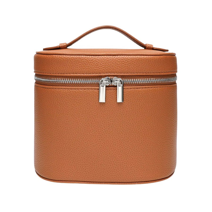 Vanity Case avec Compartimentscoloris cognac