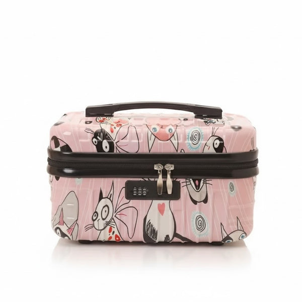 Vanity Case Rigide Femme rose - Imprimés Chats