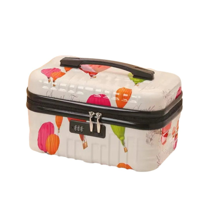 Vanity Case Rigide - Imprimés Montgolfières Blanc
