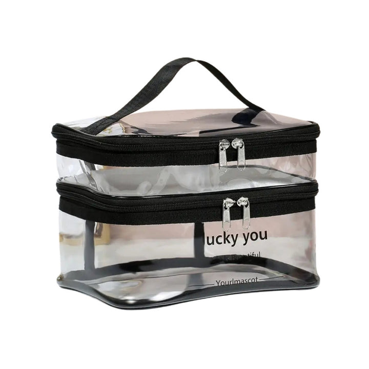 Vanity case transparent, souple, en pvc épais