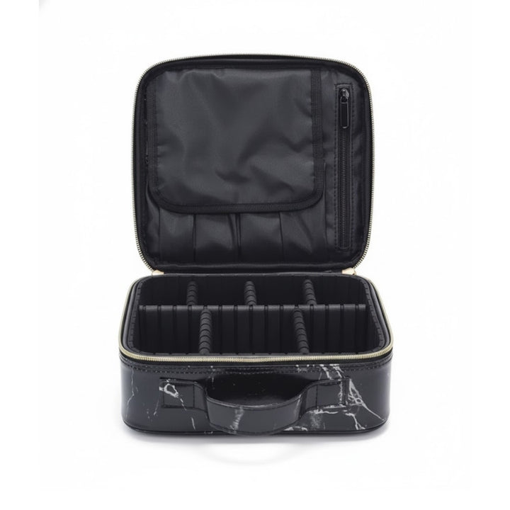 Vanity de Couleur Marbre - Trousse de Maquillage avec paroi de compartiment amovible
