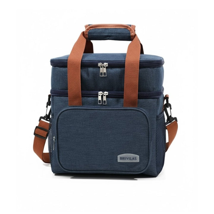 Vanity Familial - Format Voyage avec Bandoulière coloris bleu