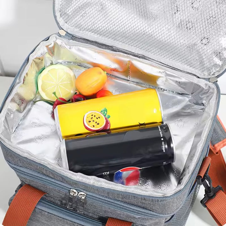 Vanity Familial - Format Voyage avec Bandoulière compartiment pour boissons et couverts