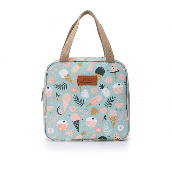 Vanity Souple Format Voyage - Motif Glaces d'Été vue de face sur fond blanc