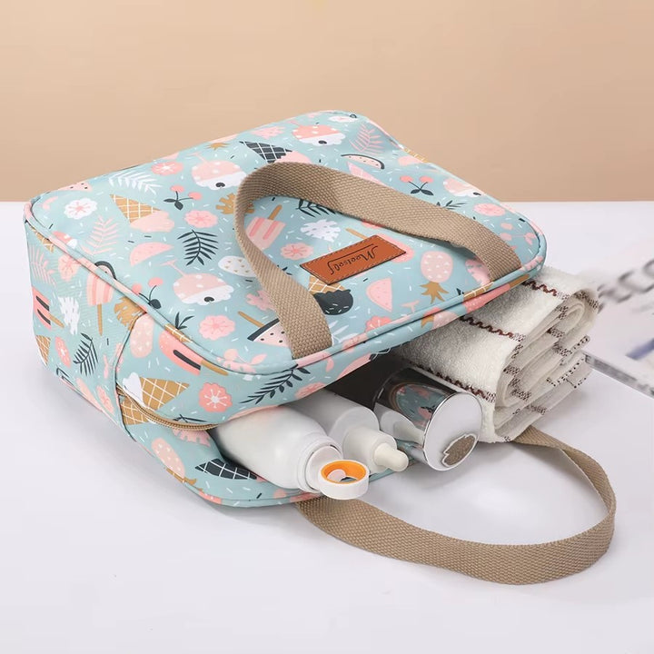 Vanity Souple Format Voyage - Motif Glaces d'Été avec compartiment pour accessoires de toilette