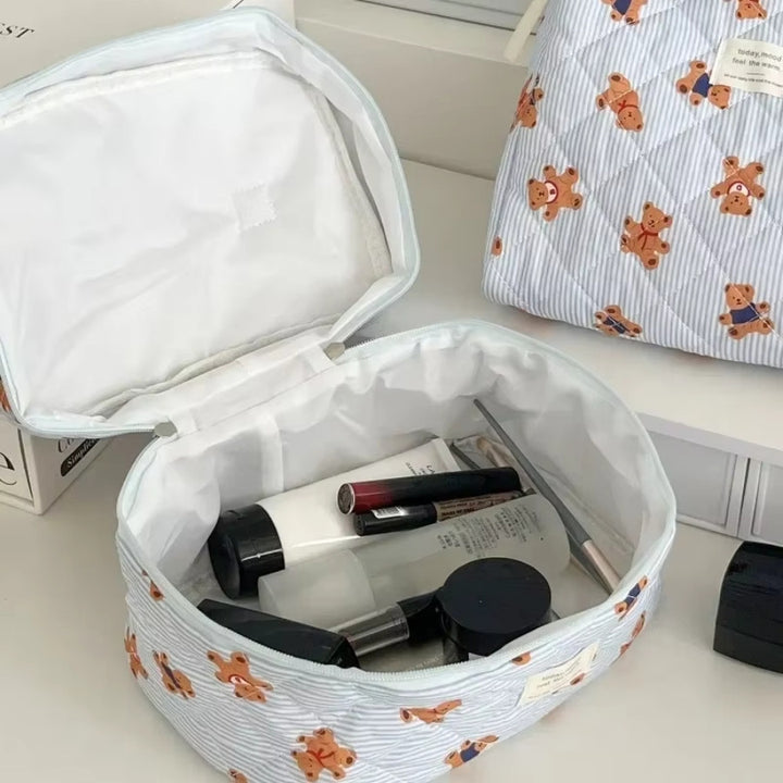 Intérieur Vanity Trousse de Maquillage bleu avec produits de soin